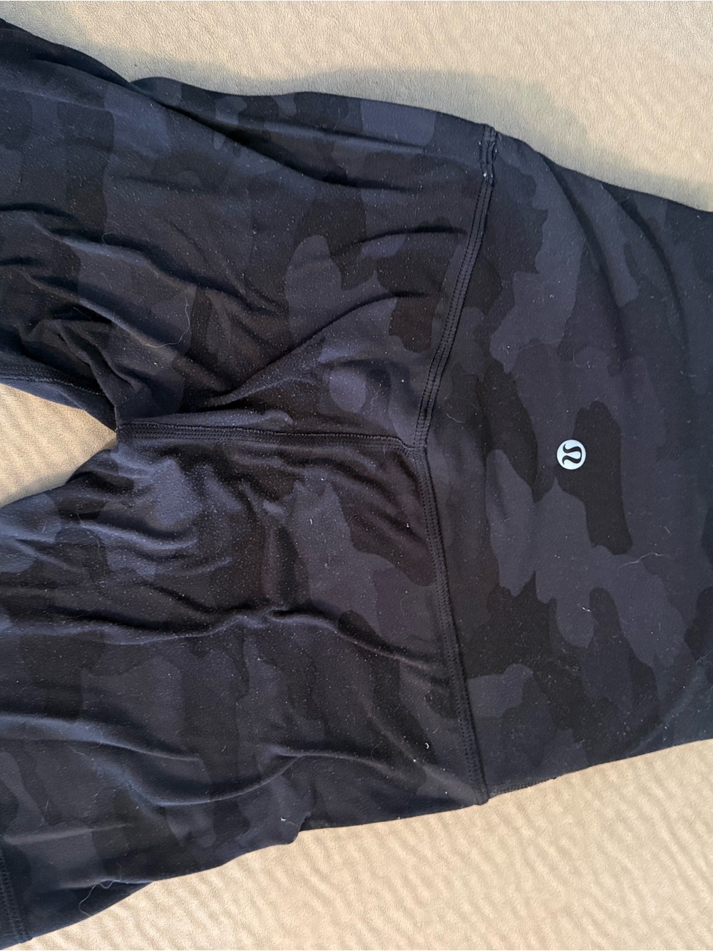 Lululemon Black Camo Align High Rise 6” Biker Shorts